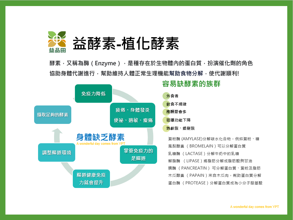 人體越來越少的生命酵素